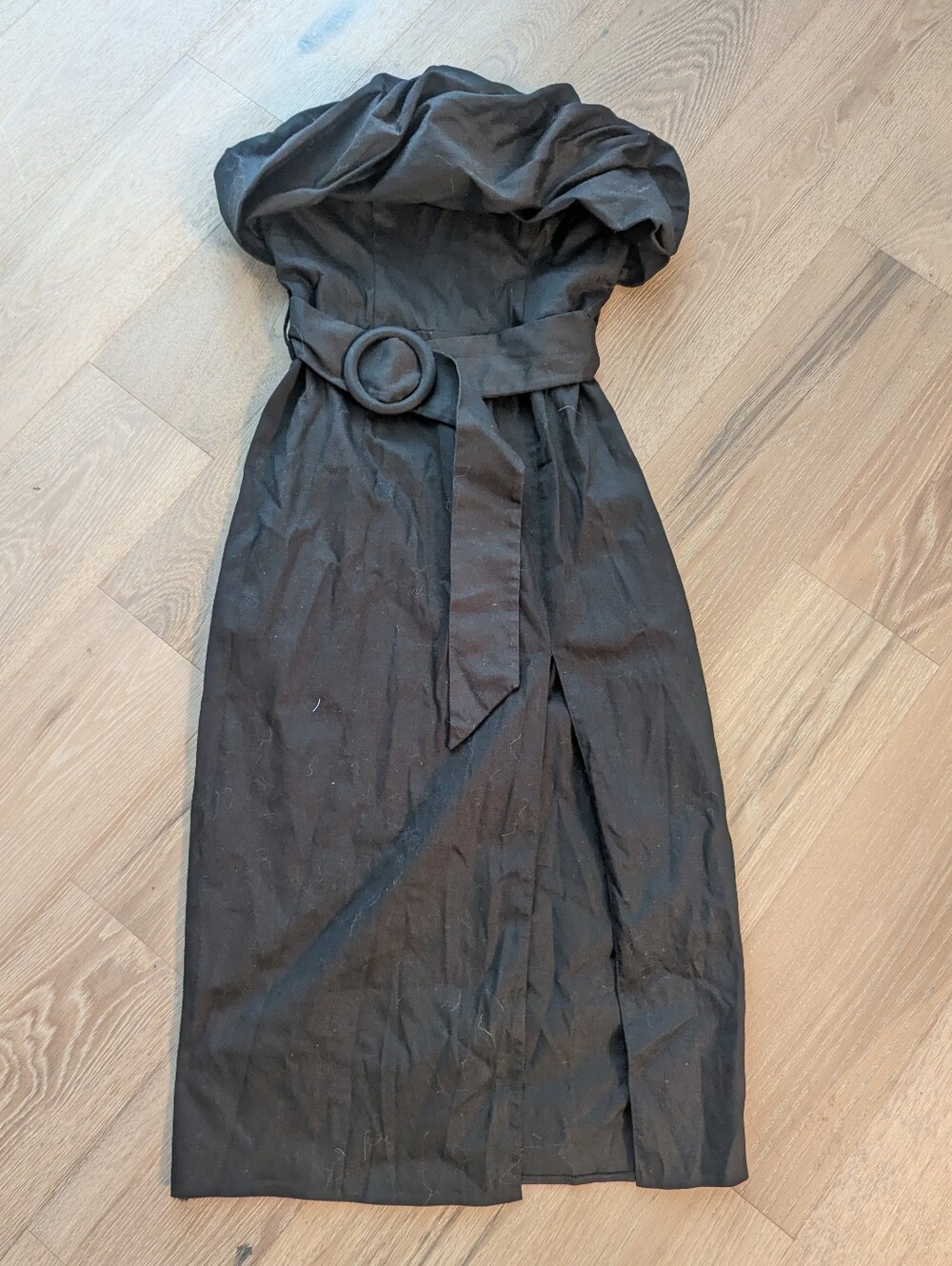 River Island Strapless, Belted Midi Dress